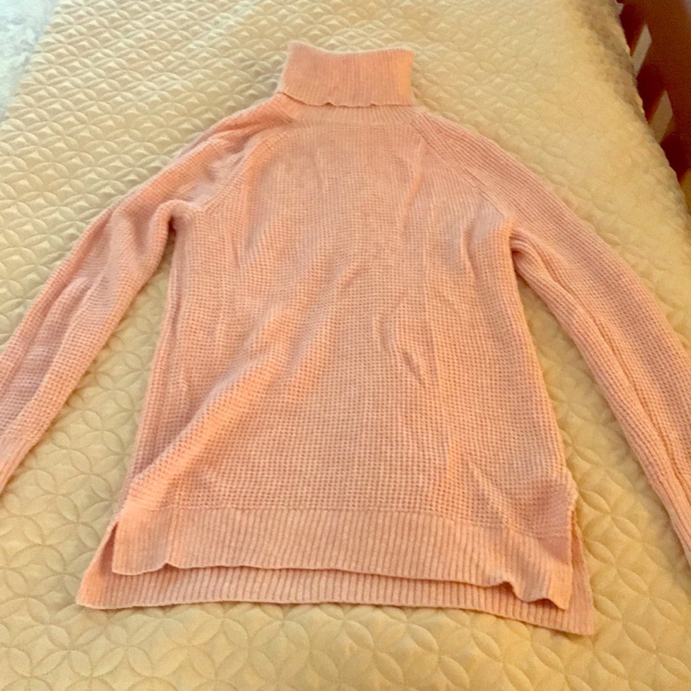 Pink J Crew Mercantile turtleneck
